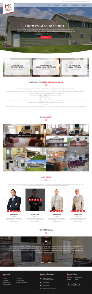 Web Design by sakshiinfoway for Marc Keesler Homes, LLC | Design: #15807290