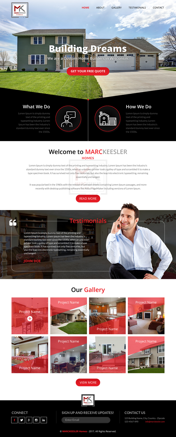 Diseño Web por rightway para Marc Keesler Homes, LLC | Diseño #15639400