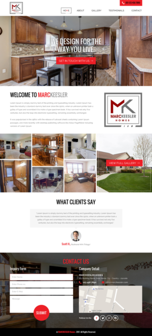 Web Design by rightway for Marc Keesler Homes, LLC | Design: #15639409