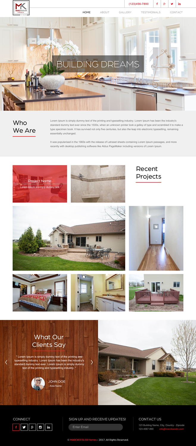 Diseño Web por rightway para Marc Keesler Homes, LLC | Diseño #15639417