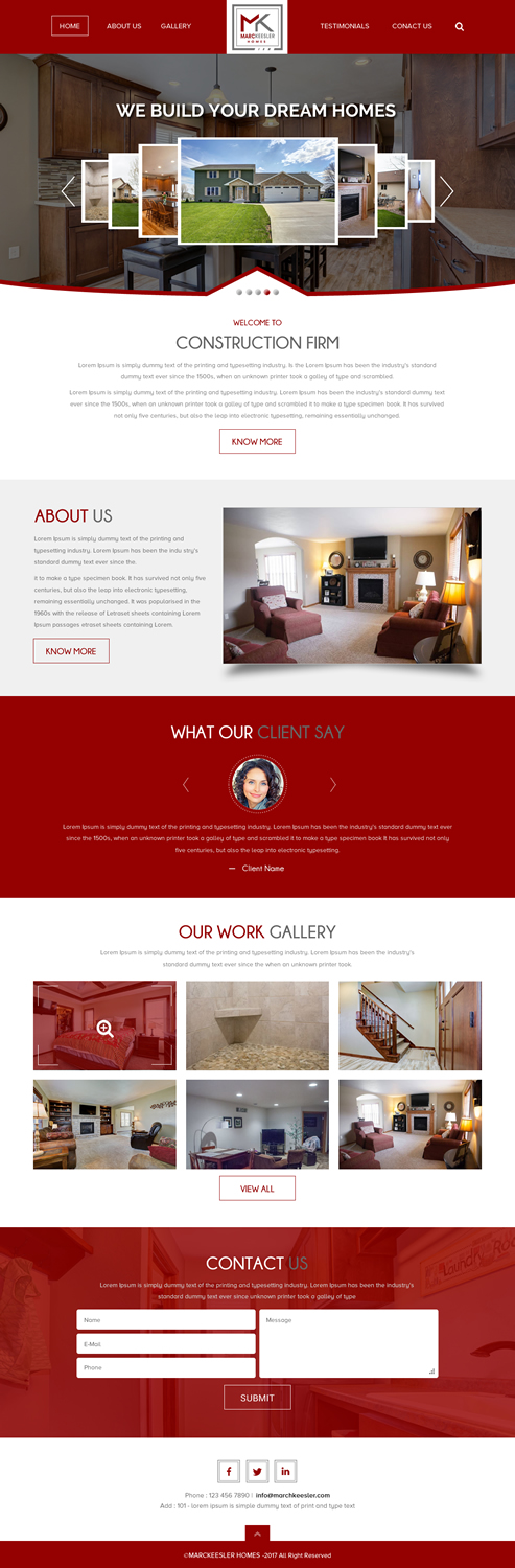 Diseño Web por rightway para Marc Keesler Homes, LLC | Diseño #15639443