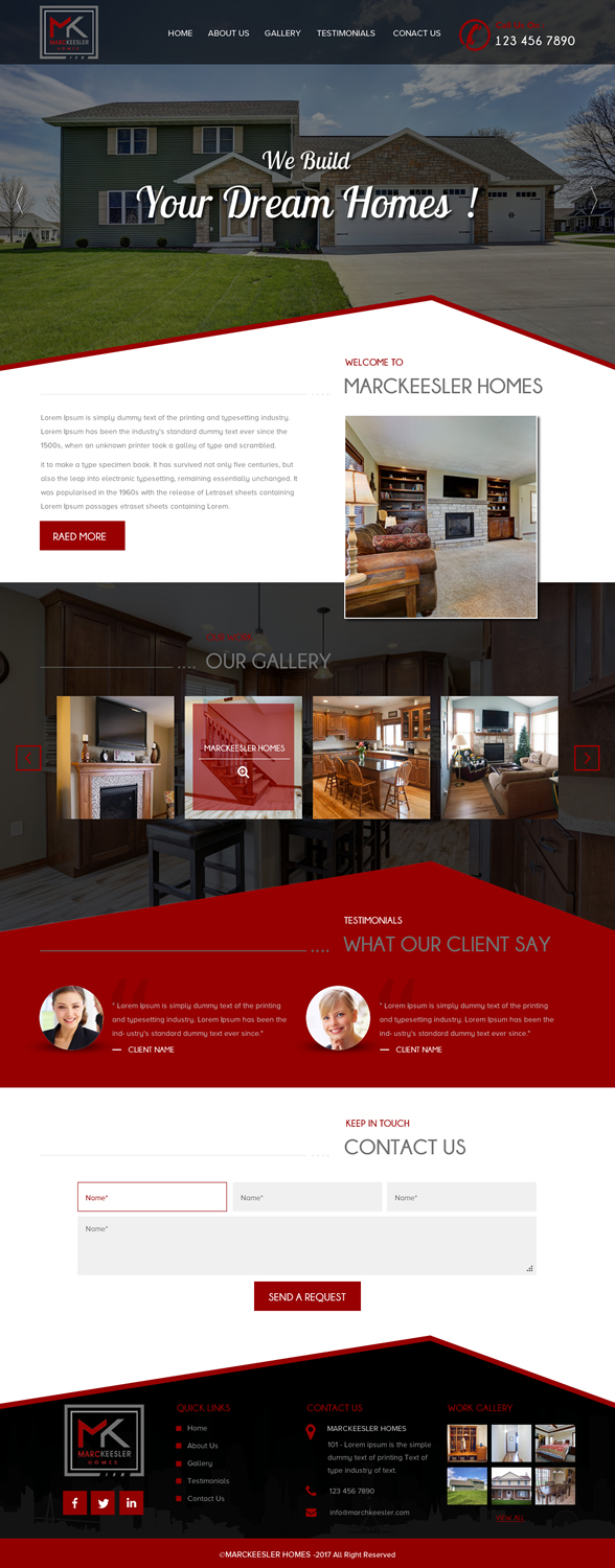 Diseño Web por rightway para Marc Keesler Homes, LLC | Diseño #15639459