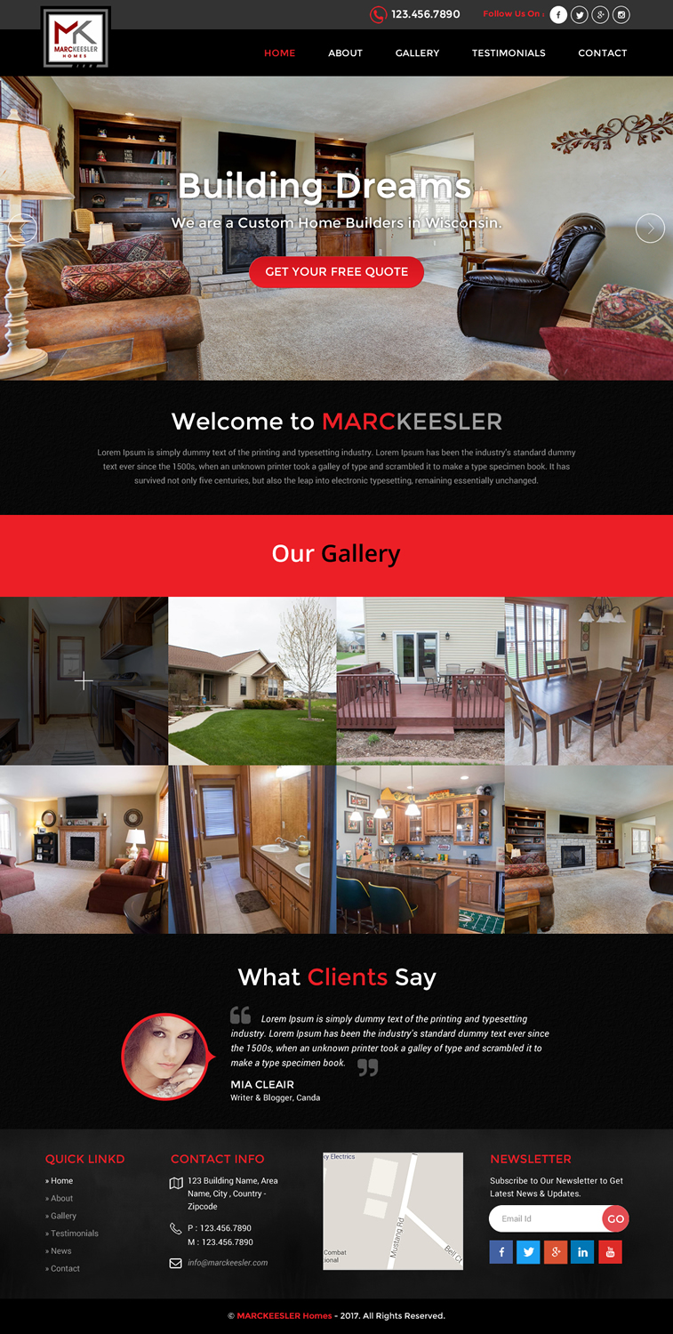 Diseño Web por rightway para Marc Keesler Homes, LLC | Diseño #15639501