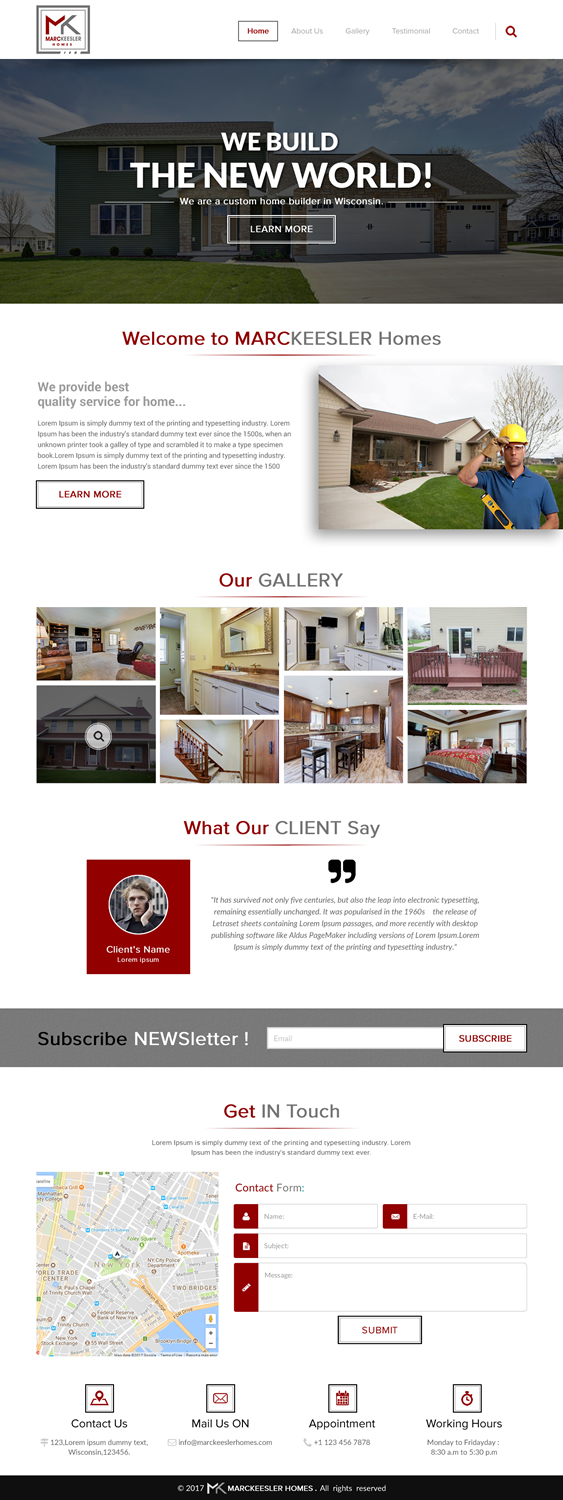 Diseño Web por rightway para Marc Keesler Homes, LLC | Diseño #15639502