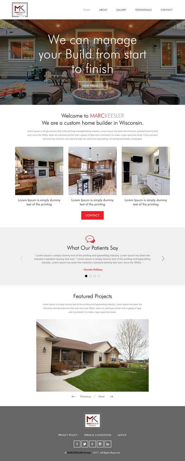 Diseño Web por rightway para Marc Keesler Homes, LLC | Diseño #15639528
