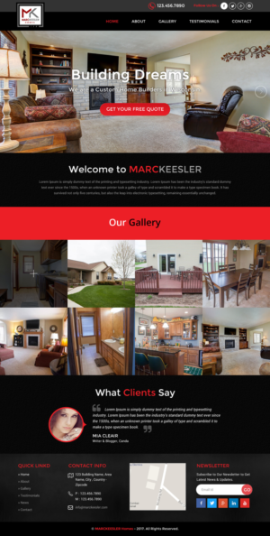 Web Design by rightway for Marc Keesler Homes, LLC | Design: #15639530