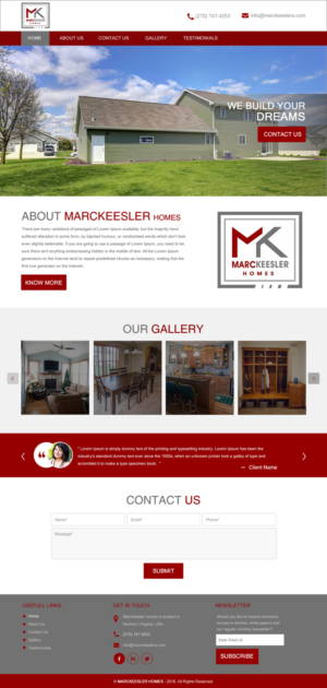 Web Design by rightway for Marc Keesler Homes, LLC | Design: #15640610