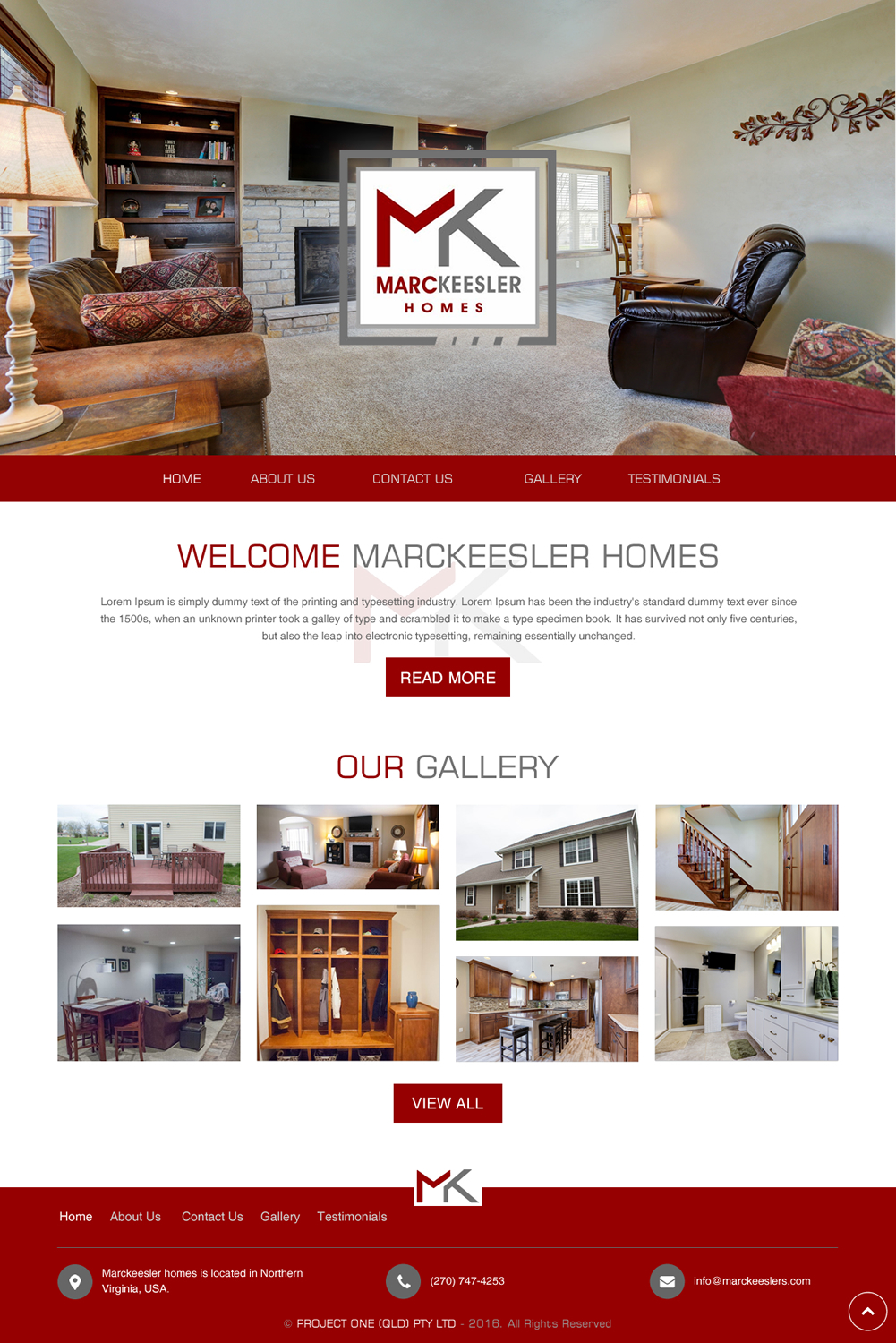 Web Design by rightway for Marc Keesler Homes, LLC | Design #15640611