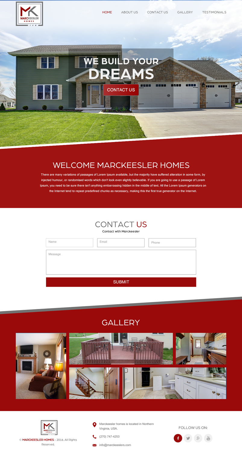 Diseño Web por rightway para Marc Keesler Homes, LLC | Diseño #15640615