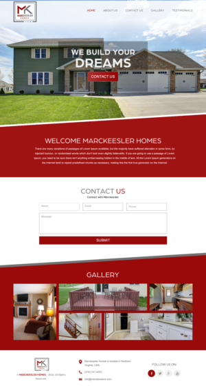 Web Design by rightway for Marc Keesler Homes, LLC | Design: #15640615