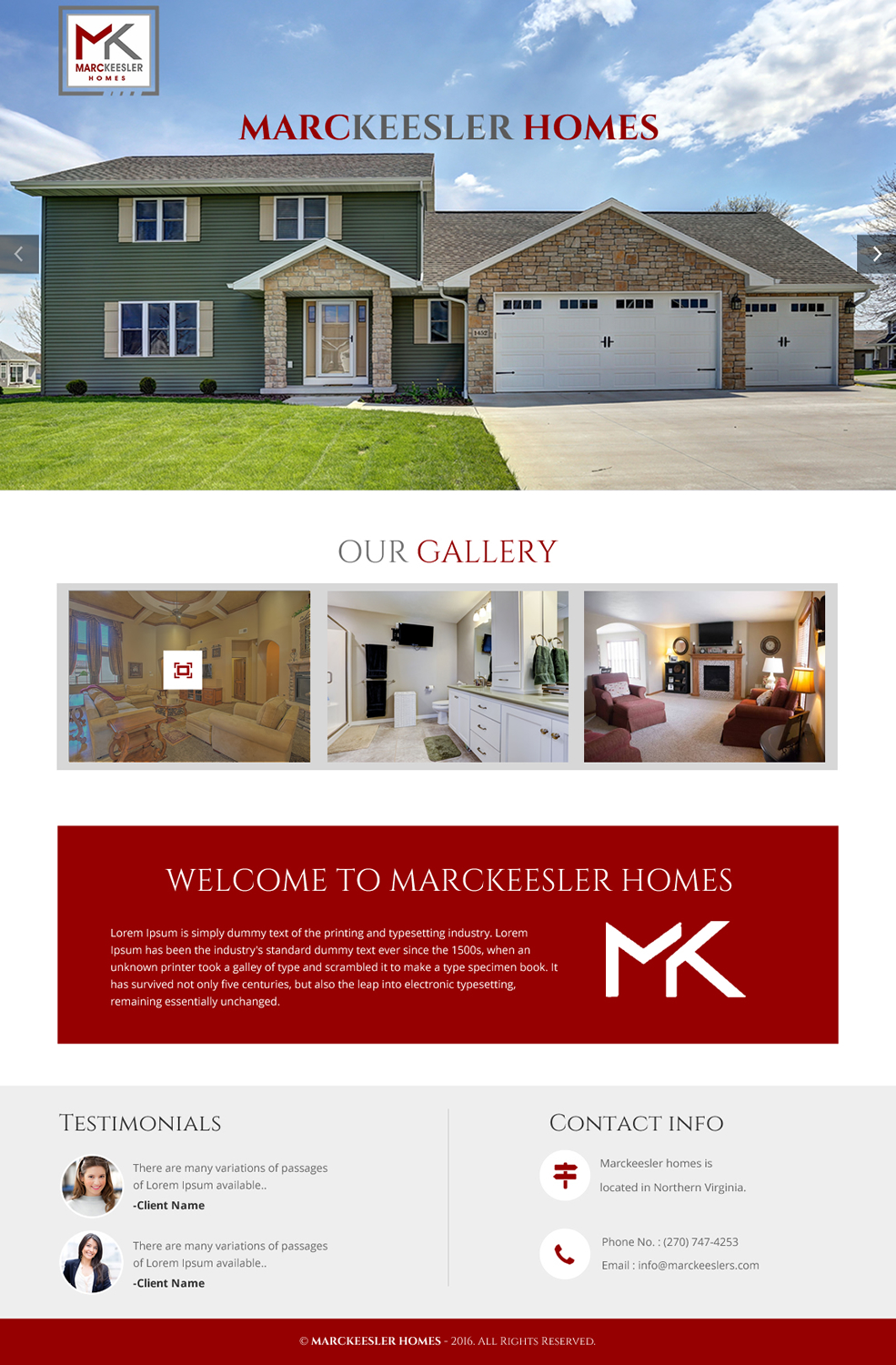 Diseño Web por rightway para Marc Keesler Homes, LLC | Diseño #15640700