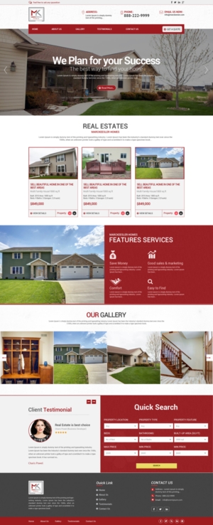 Diseño Web por Dream Logo Design para Marc Keesler Homes, LLC | Diseño #15557077