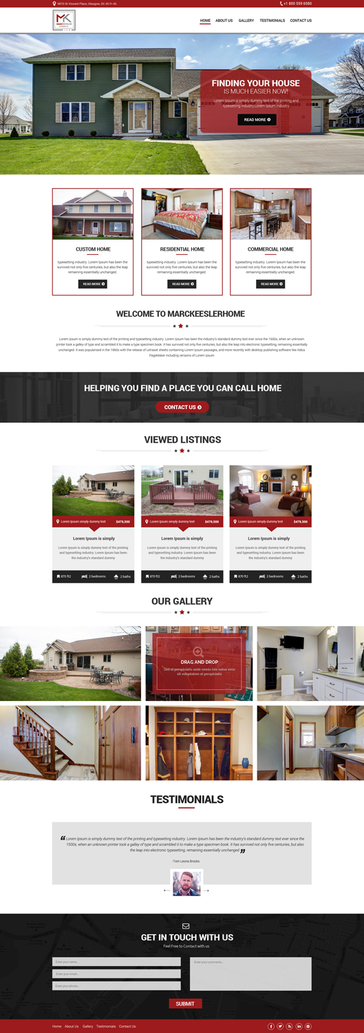 Web Design by Dream Logo Design for Marc Keesler Homes, LLC | Design #15557090
