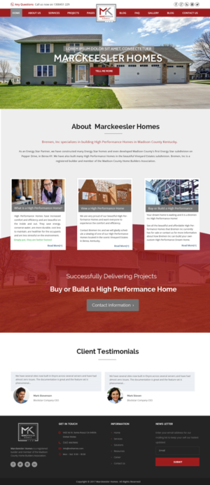 Diseño Web por Xclusive Designers para Marc Keesler Homes, LLC | Diseño #15551623