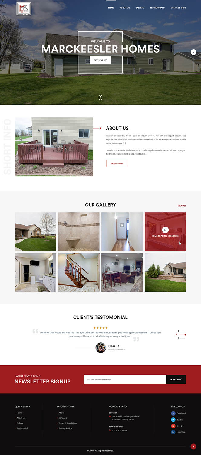 Web-Design von zxsolutions für Marc Keesler Homes, LLC | Design #15585360