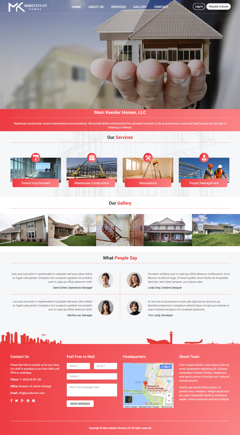 Web Design par cCopilot pour Marc Keesler Homes, LLC | Design #15558104