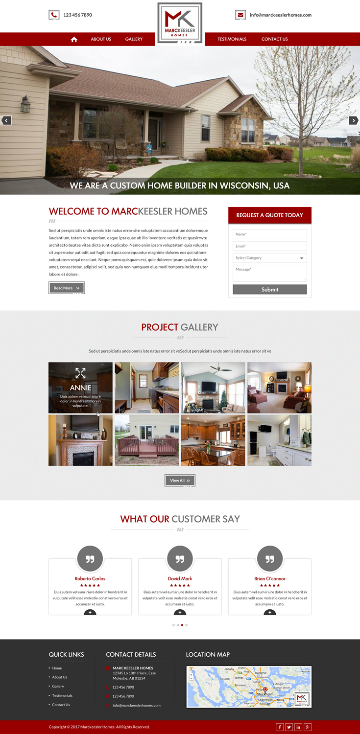 Web Design by Creative Design for Marc Keesler Homes, LLC | Design #15579477