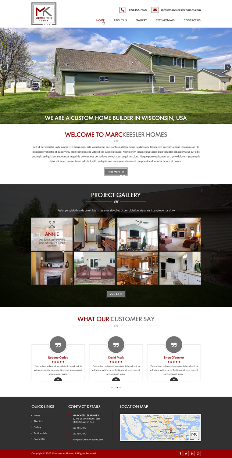 Web Design by Creative Design for Marc Keesler Homes, LLC | Design #15579478
