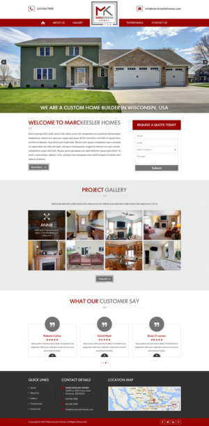 Web Design by Creative Design for Marc Keesler Homes, LLC | Design: #15579480