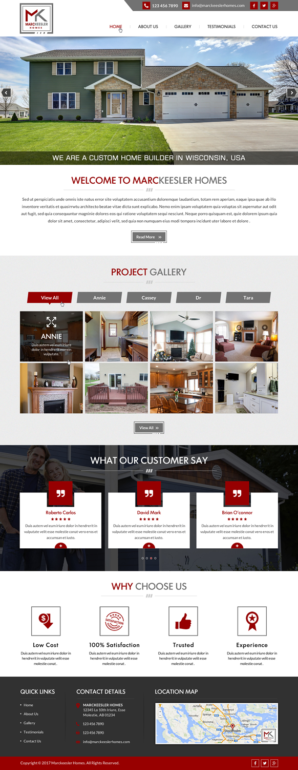 Web Design par Creative Design pour Marc Keesler Homes, LLC | Design #15642110