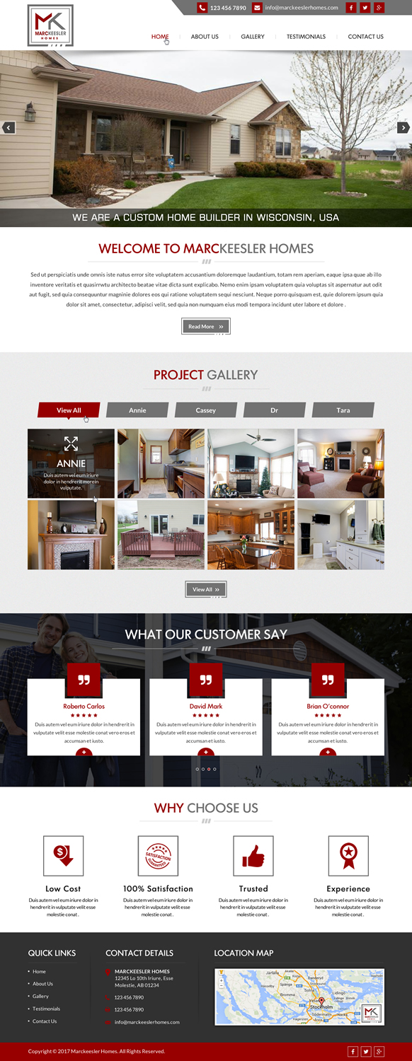 Web Design by Creative Design for Marc Keesler Homes, LLC | Design #15642112