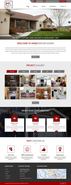 Web Design by Creative Design for Marc Keesler Homes, LLC | Design: #15642112