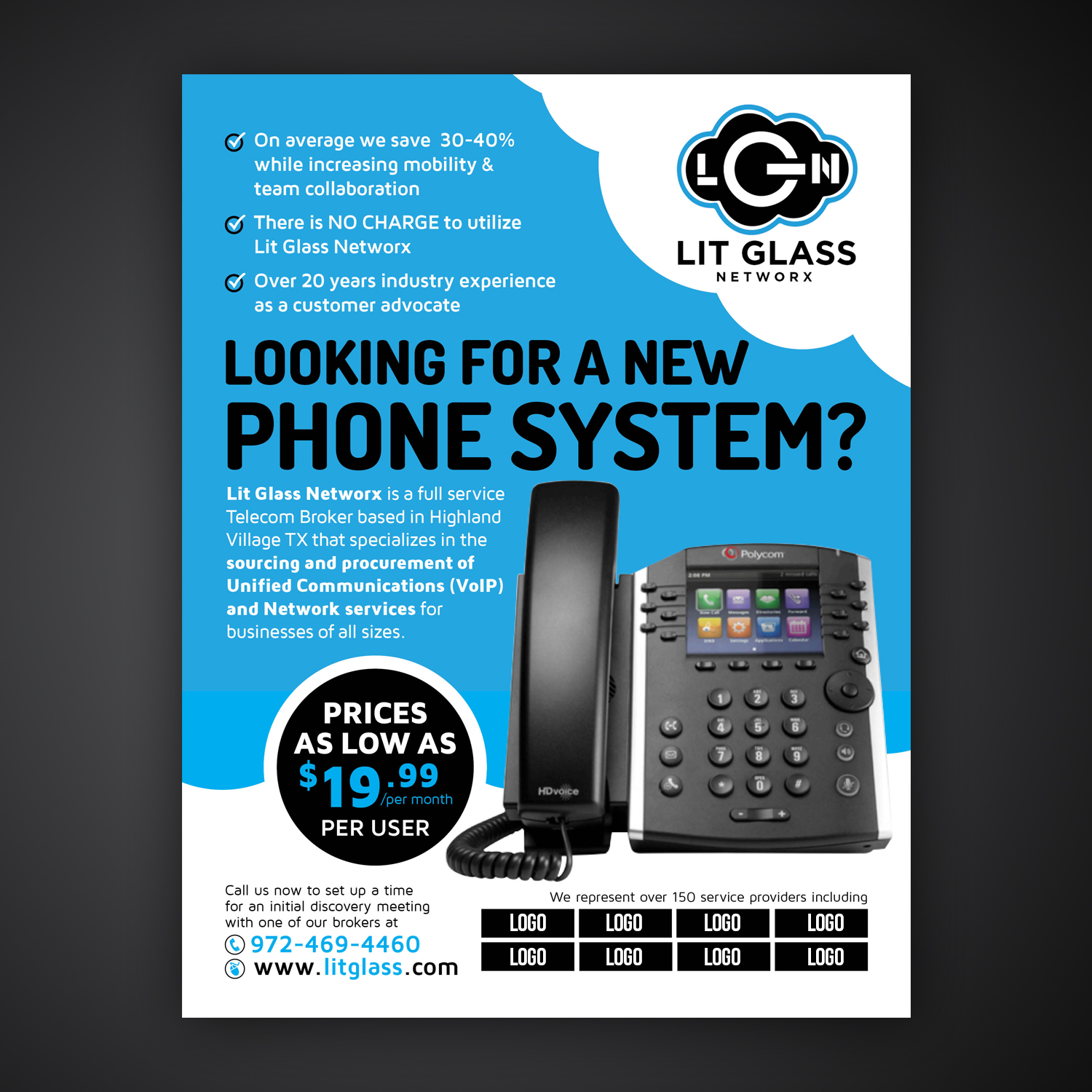 Flyer Design by Mariyam Khan for Lit Glass Networx | Design #15552169