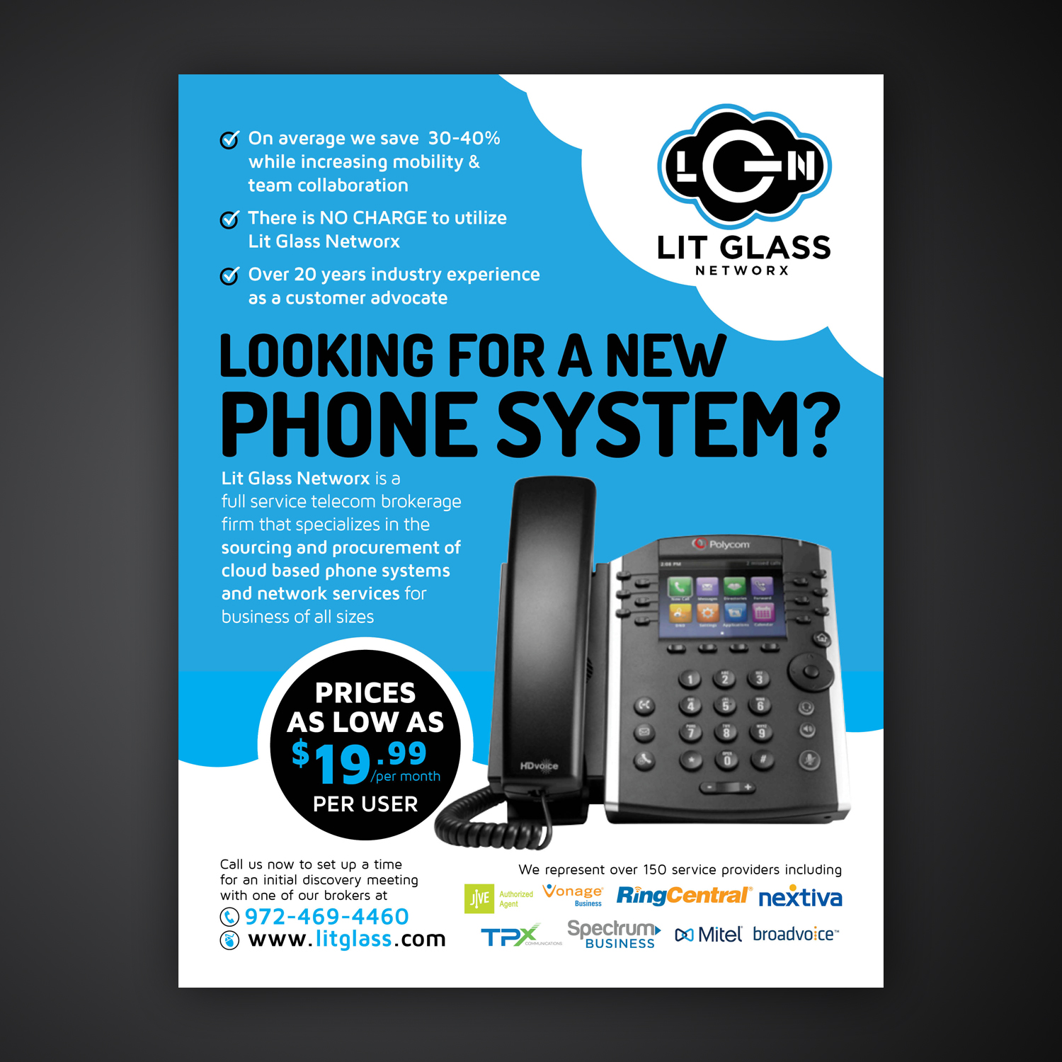 Flyer Design by Mariyam Khan for Lit Glass Networx | Design #15619288