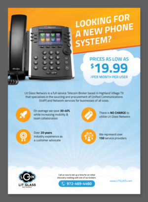 Flyer Design by sun_design for Lit Glass Networx | Design: #15558392