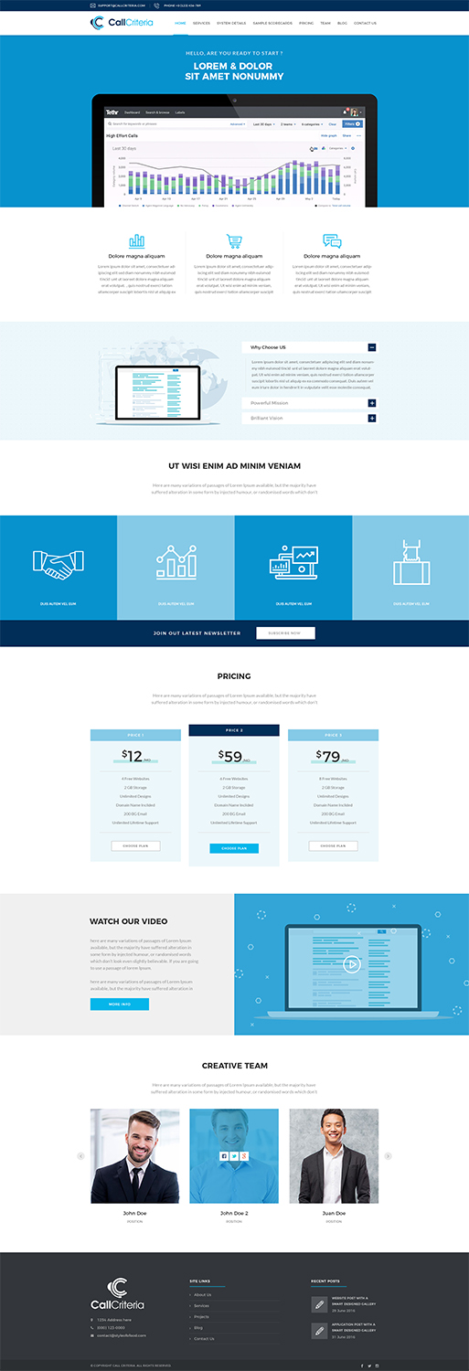 Web Design by NineTwoEleven Media for Call Criteria | Design #16452182