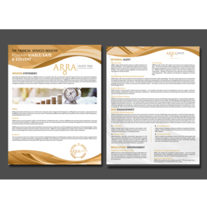 Flyer Design by creative.bugs for Audit Risk and Regulatory Advisors | Design: #15551577