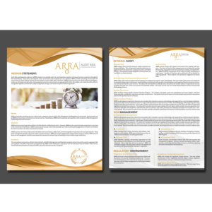 Flyer Design by creative.bugs for Audit Risk and Regulatory Advisors | Design: #15552836