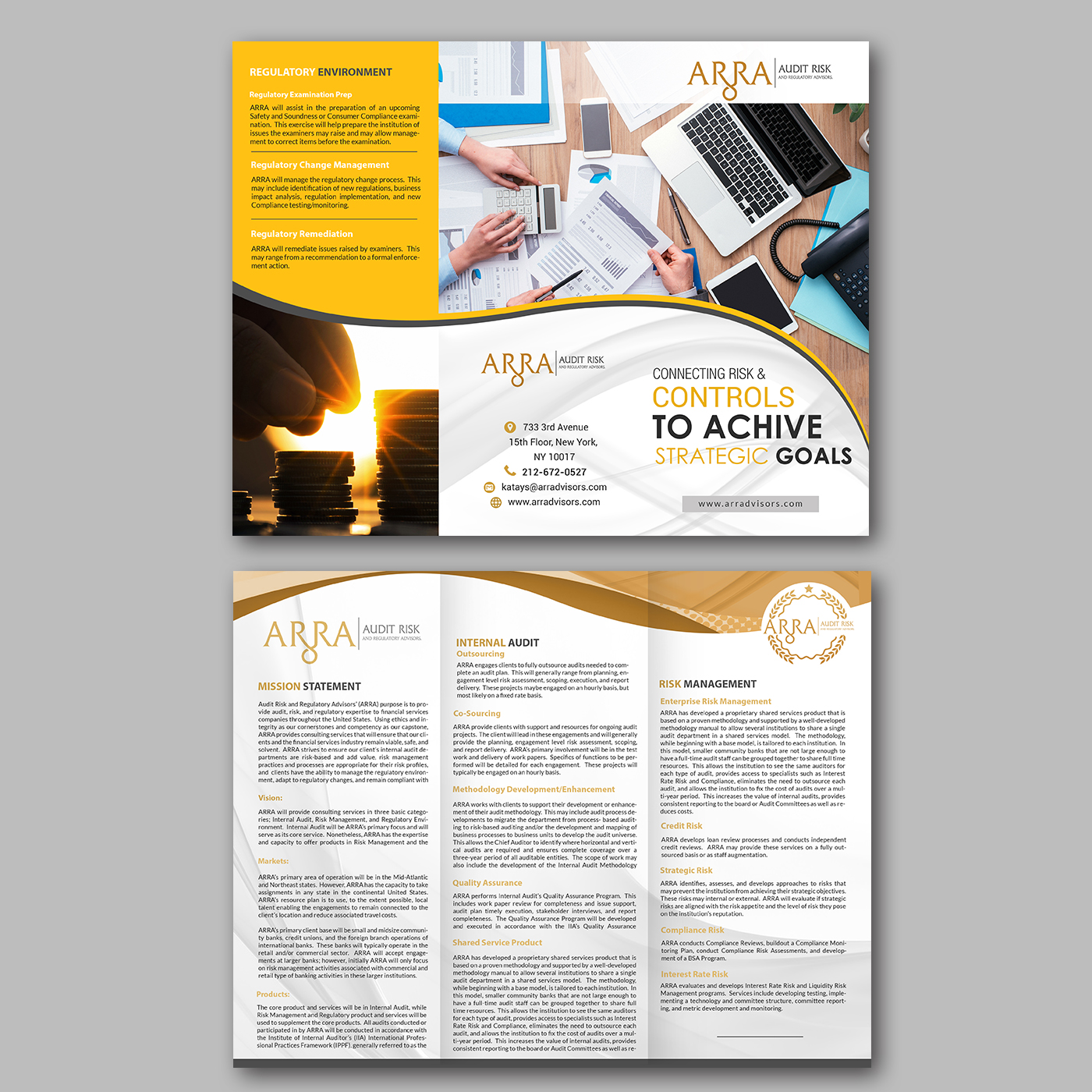 Diseño de Flyer por creative.bugs para Audit Risk and Regulatory Advisors | Diseño #15559893