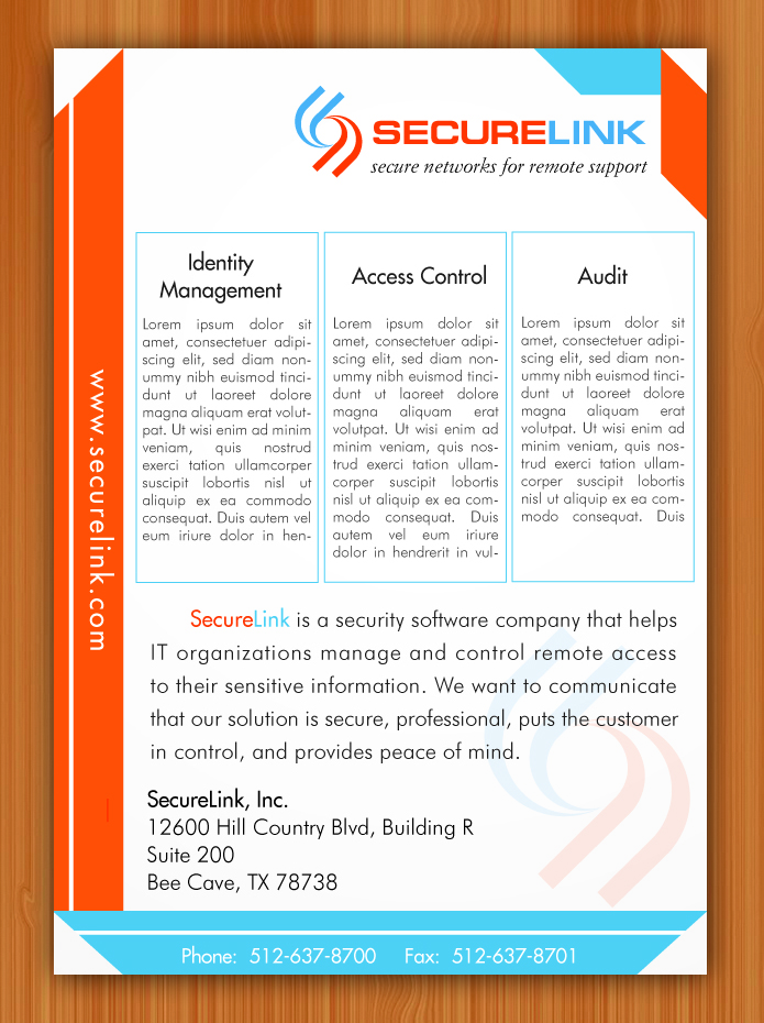 Brochure Design by Sbss for SecureLink, Inc. | Design #2604049