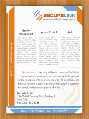 Broschüren-Design von Sbss für SecureLink, Inc. | Design: #2604049
