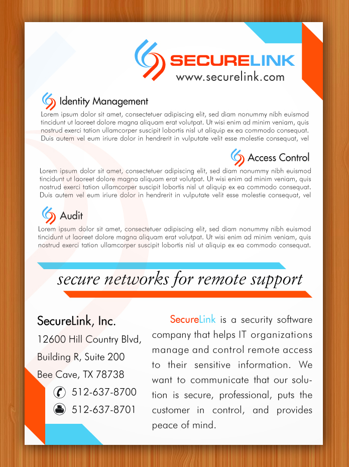Brochure Design by Sbss for SecureLink, Inc. | Design #2604077