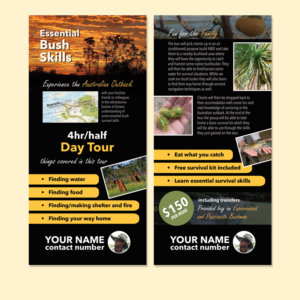 Essential Bush Skills DL flyer | Flyer Design by LeonFX