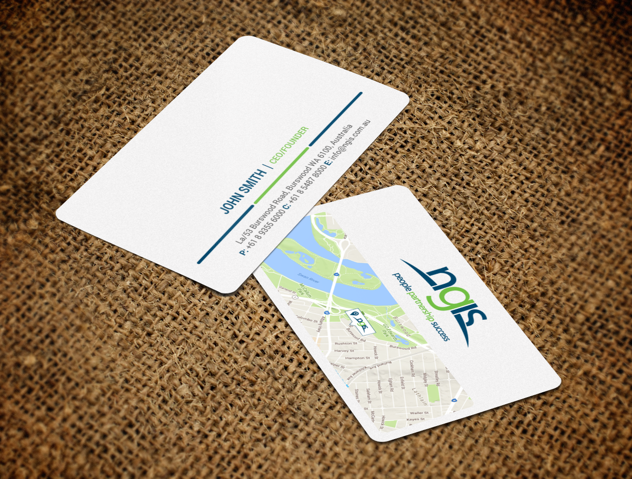 Business Card Design by chandrayaan.creative for NGIS Australia | Design #15565354