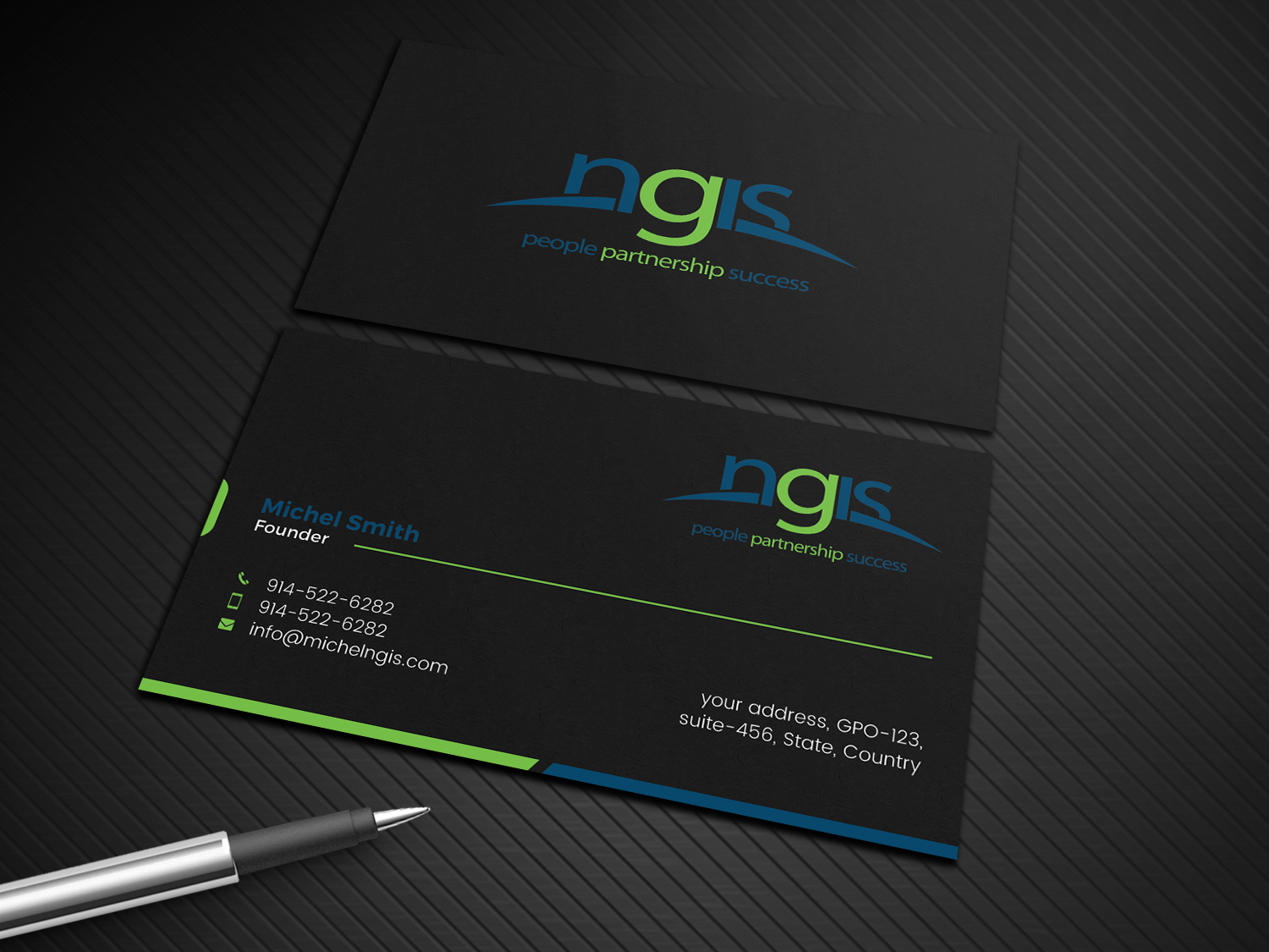 Business Card Design by Graphic Flame for NGIS Australia | Design #15593742