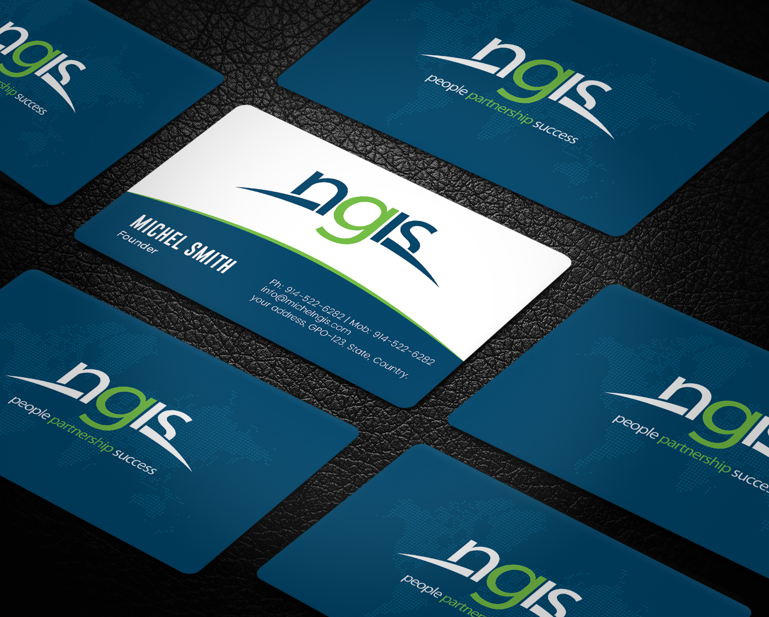 Business Card Design by Graphic Flame for NGIS Australia | Design #15593743
