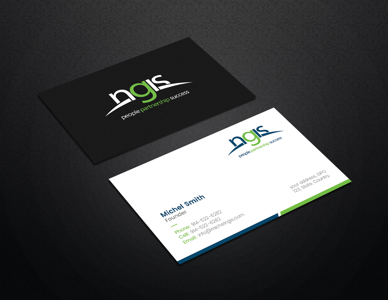 Business Card Design by Graphic Flame for NGIS Australia | Design #15593757