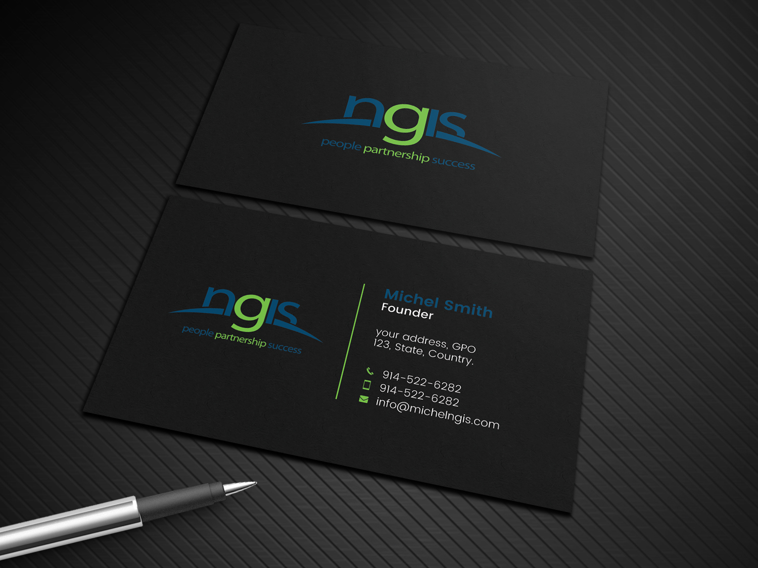 Business Card Design by Graphic Flame for NGIS Australia | Design #15593762