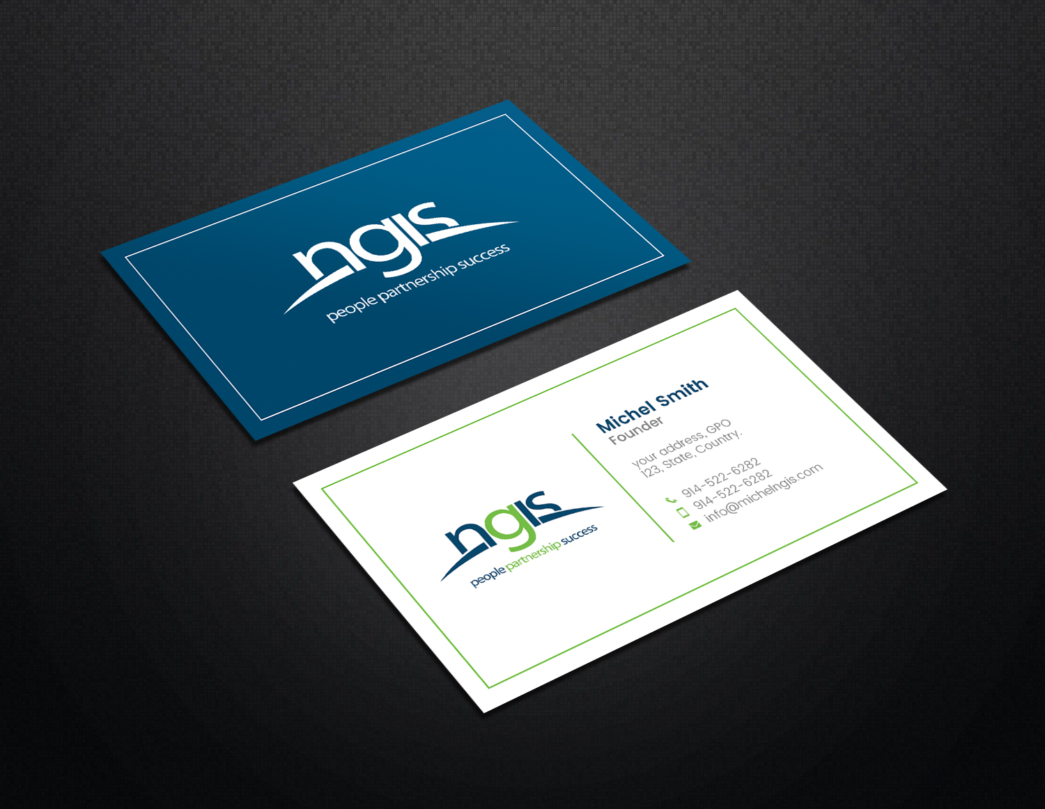 Business Card Design by Graphic Flame for NGIS Australia | Design #15593764