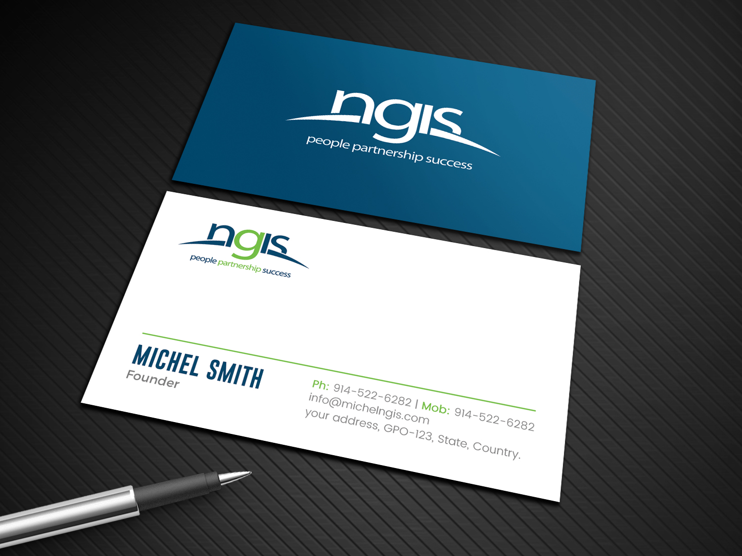 Visitenkarten-Design von Graphic Flame für NGIS Australia | Design #15593765