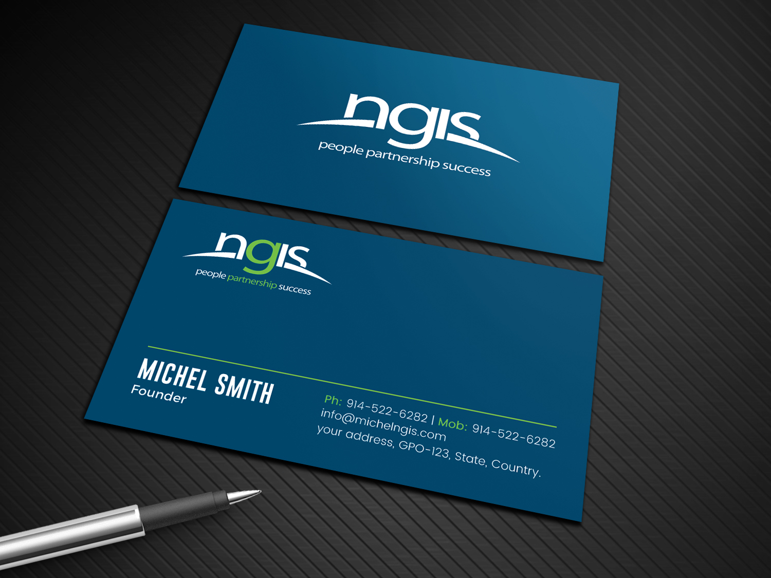 Visitenkarten-Design von Graphic Flame für NGIS Australia | Design #15593766