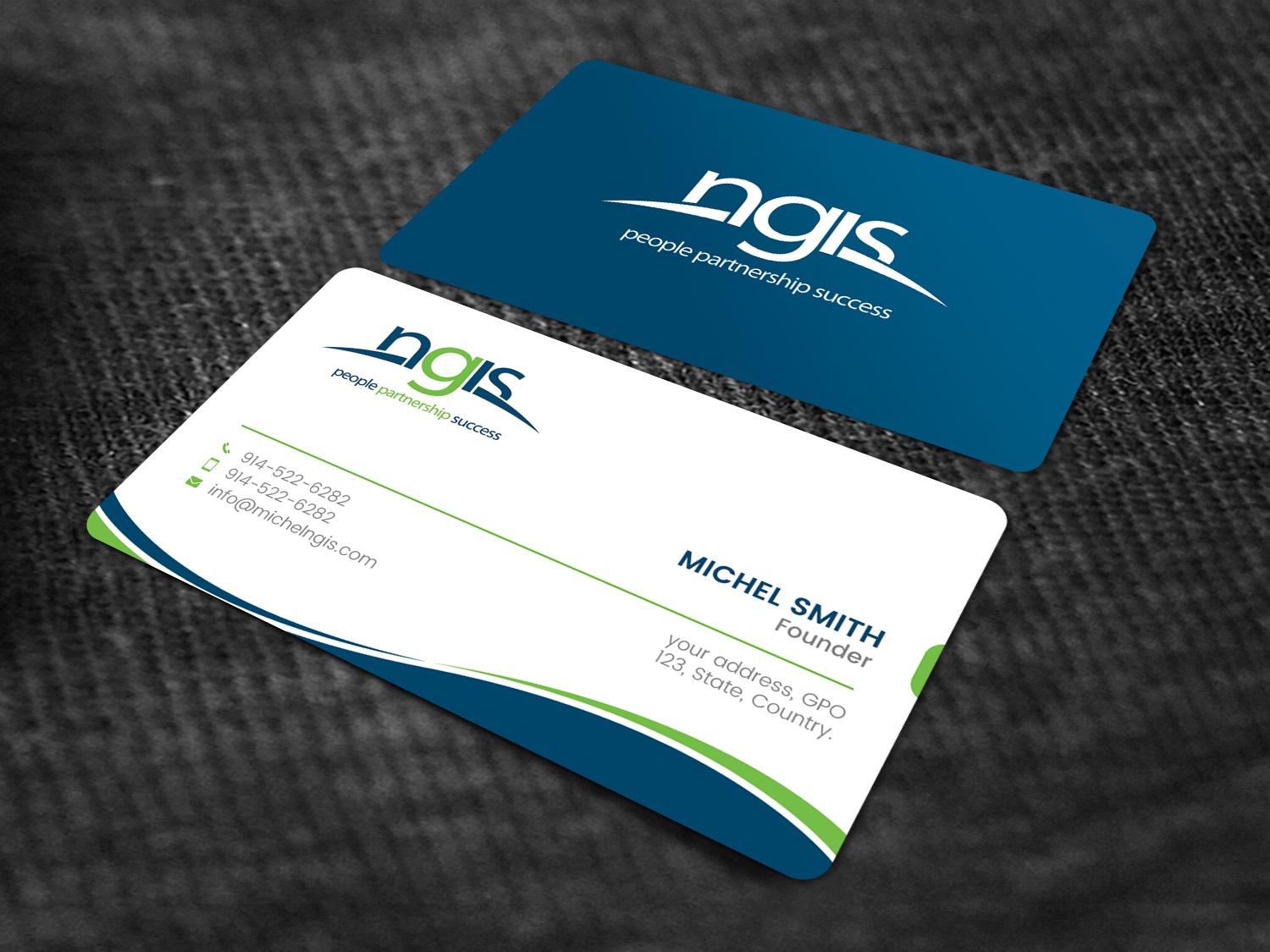 Business Card Design by Graphic Flame for NGIS Australia | Design #15593767