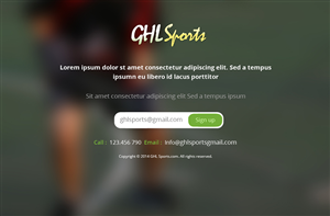 Web Design by Creative Usha for GHL Sports Ltd | Design: #2973875