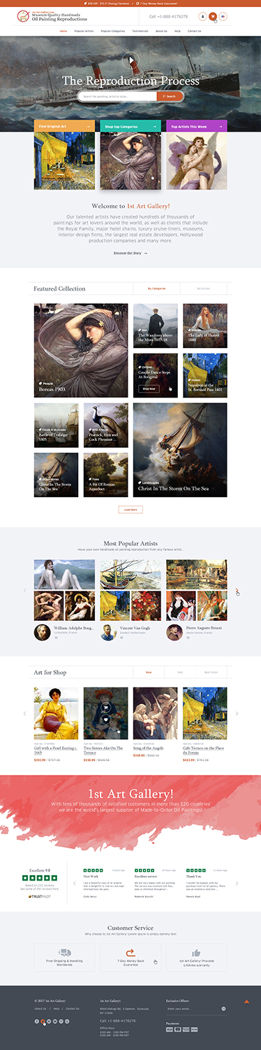 Web Design by Ved Web Services for 1st Art Gallery Inc | Design #15598867
