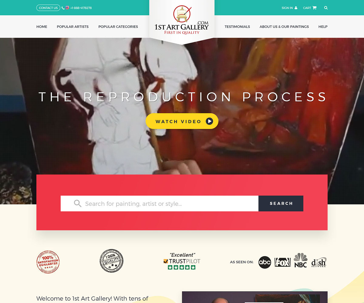 Web Design by edcrdnl for 1st Art Gallery Inc | Design #15661965