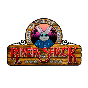 Fat Rabbit's Rivershack; Lake LBJ Rivershack, Rivershack- Home of the Fat Rabbit | Logo-Design von NILDesigns